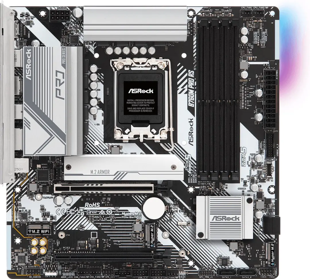 ASRock B760M PRO RS Moederbord - Micro ATX - Intel