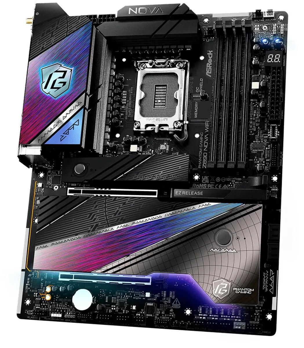 ASRock Phantom Gaming Z890 Nova WiFi - ATX Moederbord - Intel Z890 - LGA 1851