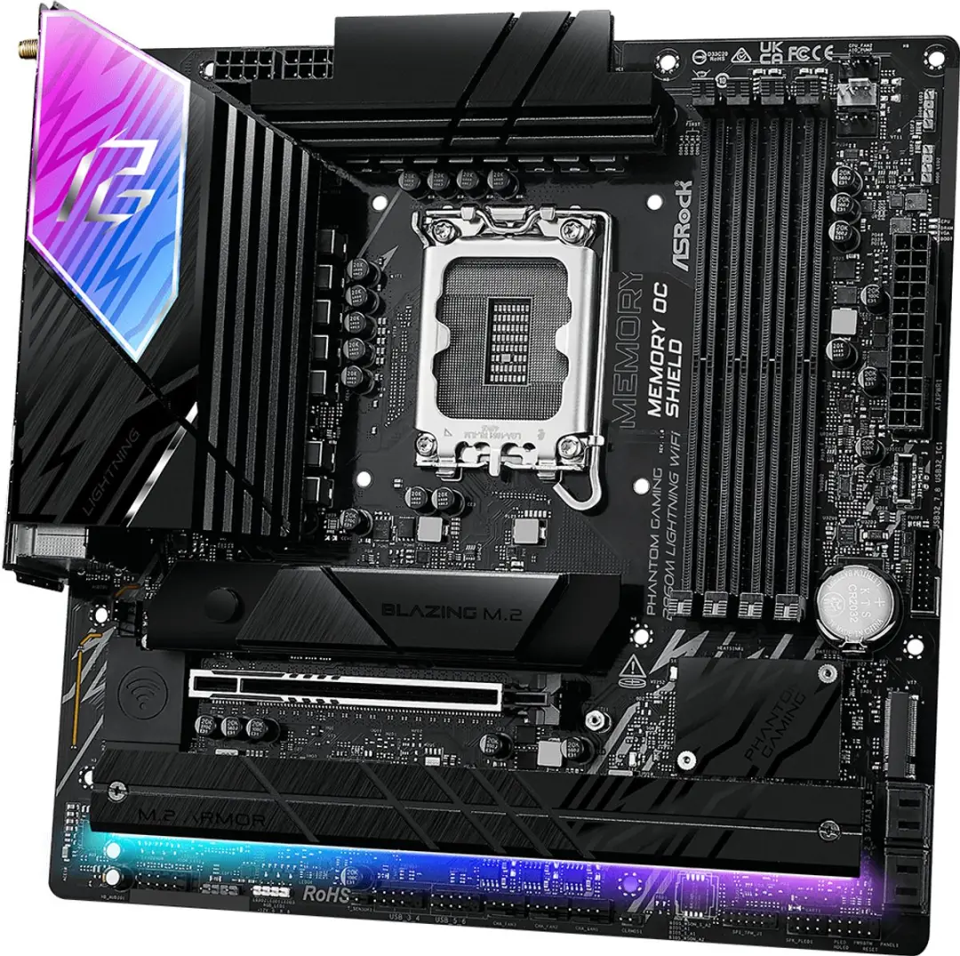 ASRock B860M Lightning WiFi - microATX - LGA1851 - afbeelding 4 van 6