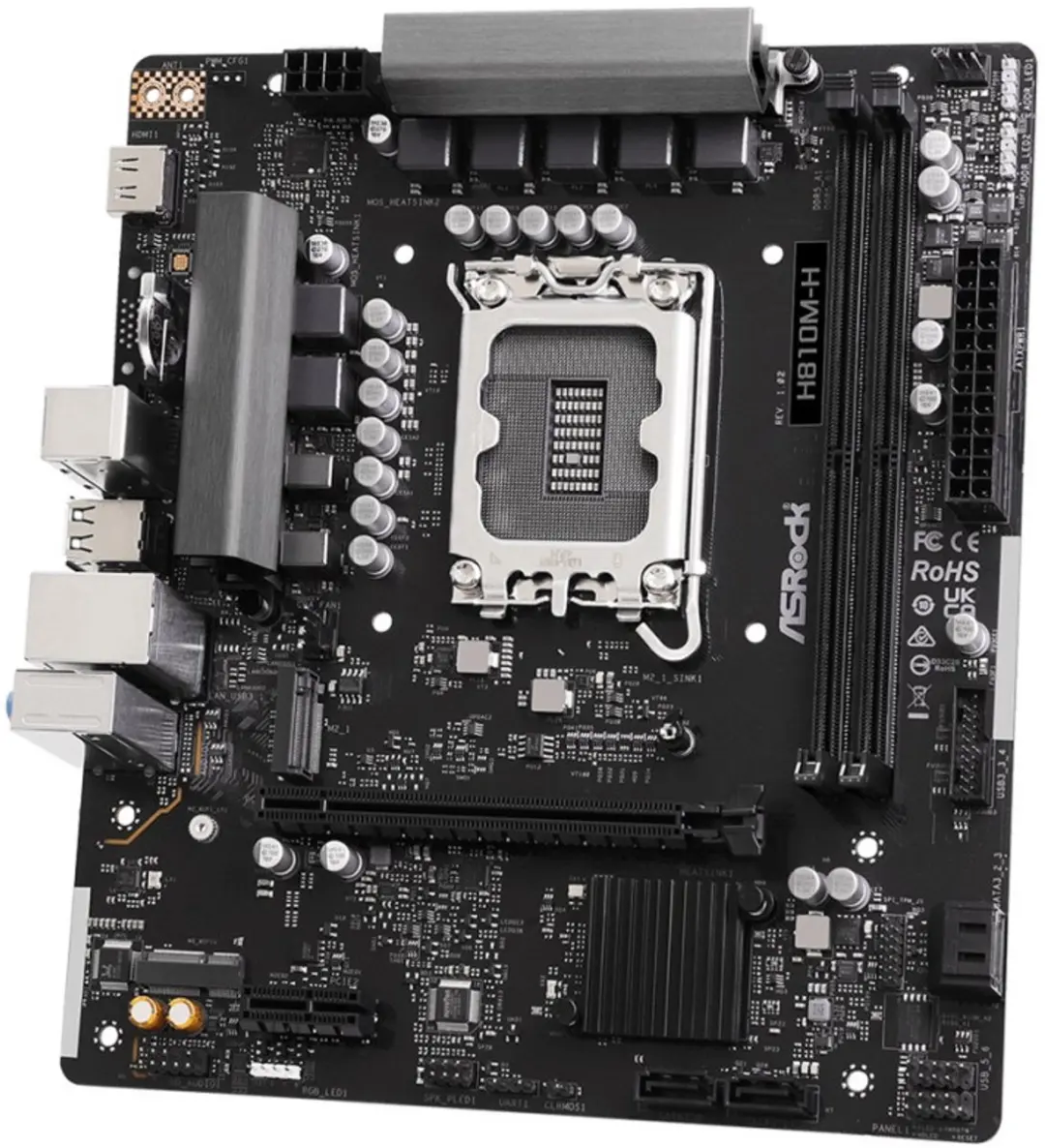 ASRock H810M-H Micro-ATX Moederbord - Intel H810