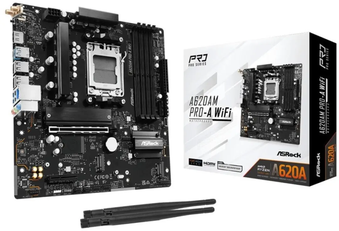 ASRock A620AM PRO-A WIFI Moederbord - Wi-Fi 6E
