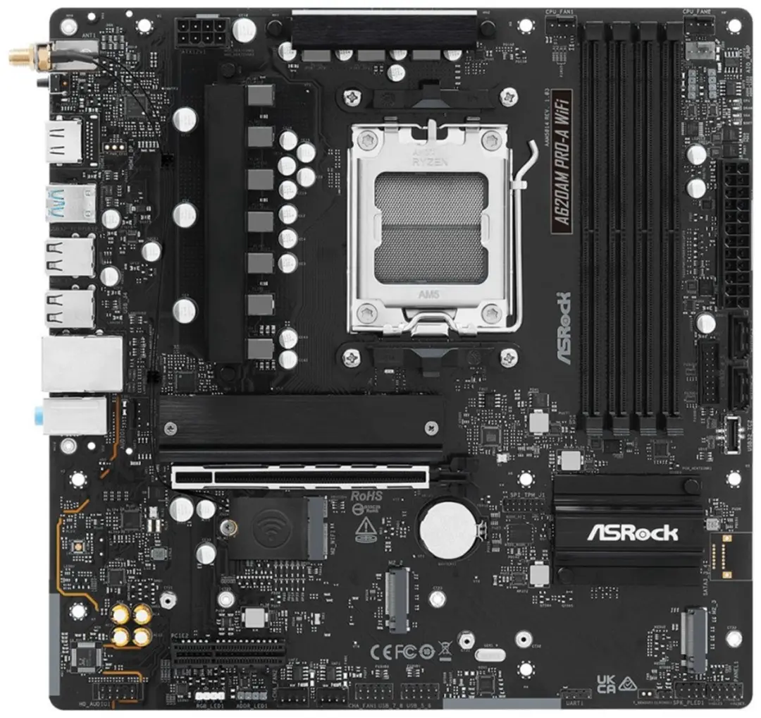 ASRock A620AM PRO-A WIFI Moederbord - Wi-Fi 6E