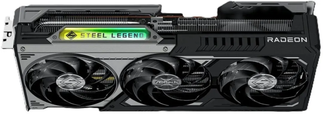 ASRock RX9070GRE Steel Legend Grafische Kaart 12GB - Zilver