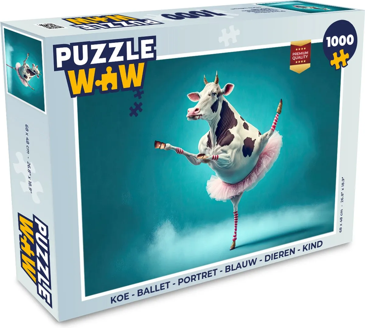 PuzzleWow Koe Ballet Portret Legpuzzel 1000 Stuks - Multicolor
