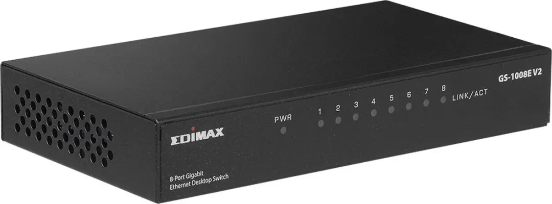 Edimax GS-1008E V2 Gigabit Switch 8 Poorten - Zwart - afbeelding 2 van 5