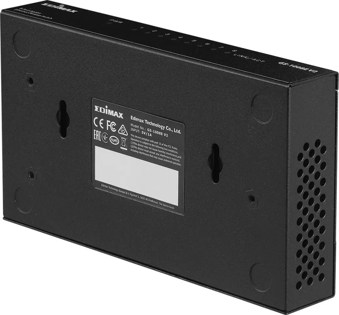 Edimax GS-1008E V2 Gigabit Switch 8 Poorten - Zwart - afbeelding 4 van 5