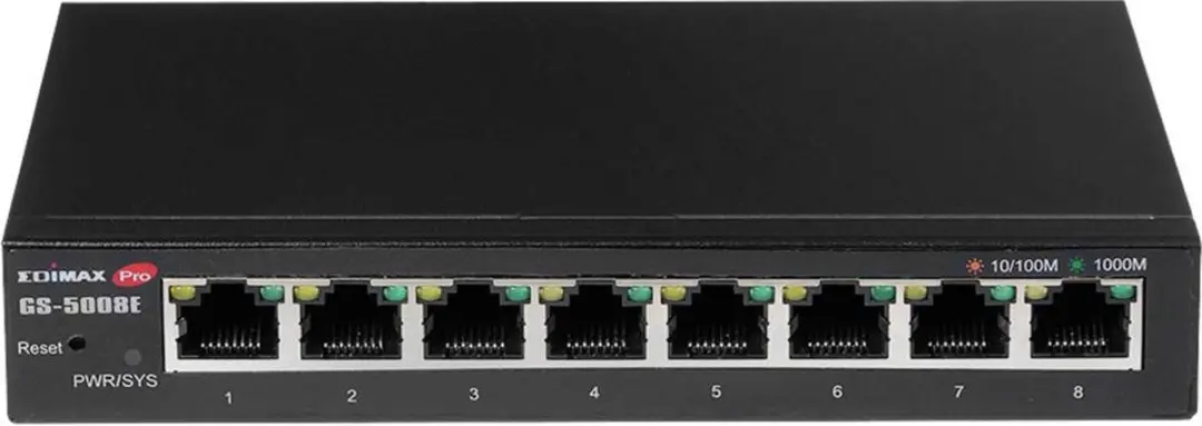 Edimax GS-5008E Switch - 16 Gbps - Zwart - afbeelding 6 van 6