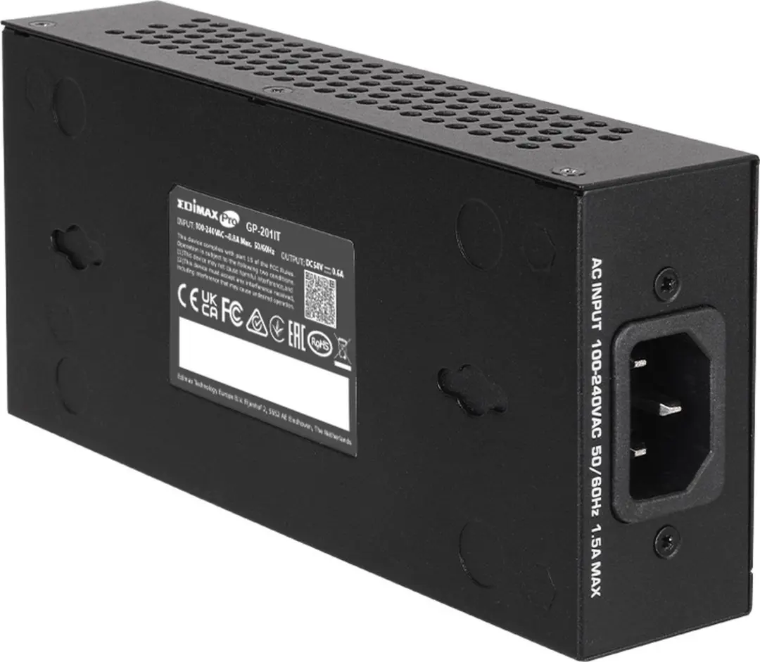 Edimax GP-201IT PoE Injector 2.5G Ethernet - Zwart