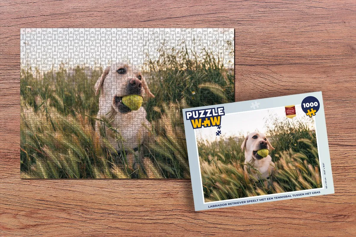 PuzzleWow Labrador Retriever Puzzel 1000 Stuks - Multicolor