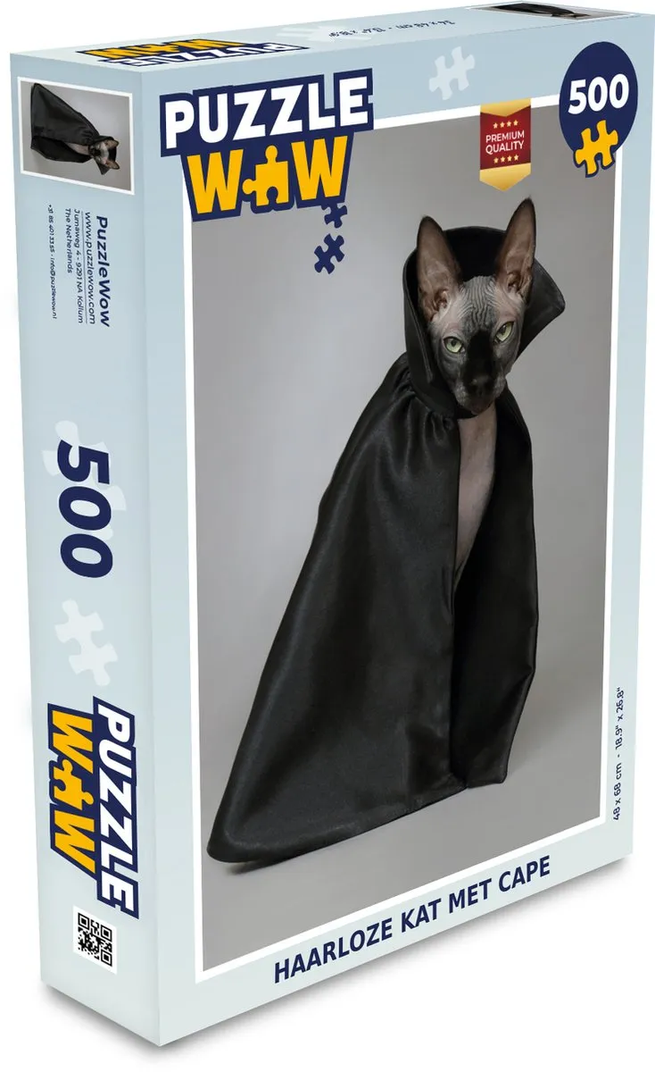 PuzzleWow Kat Cape Legpuzzel 500 Stuks