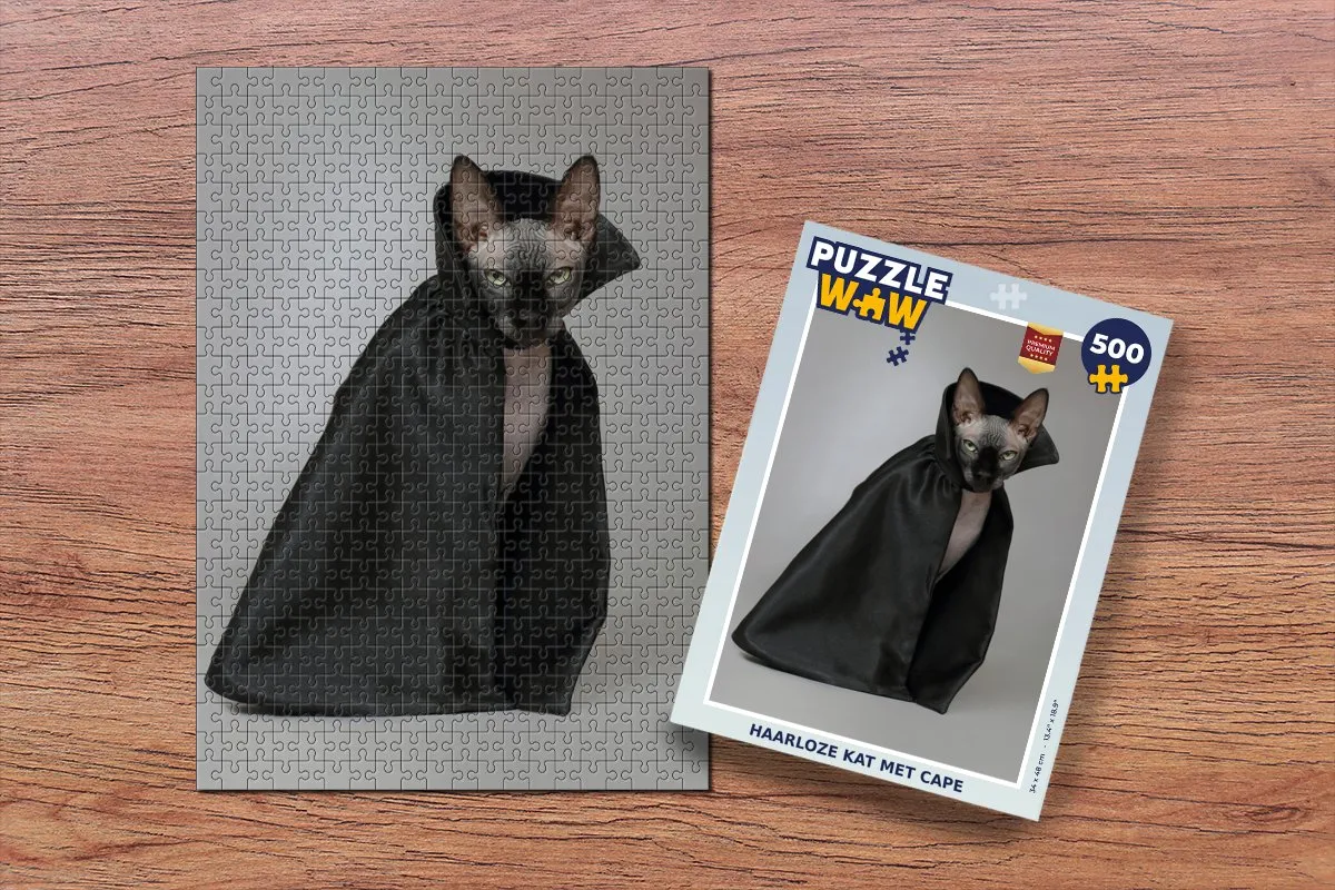 PuzzleWow Kat Cape Legpuzzel 500 Stuks - Multicolor