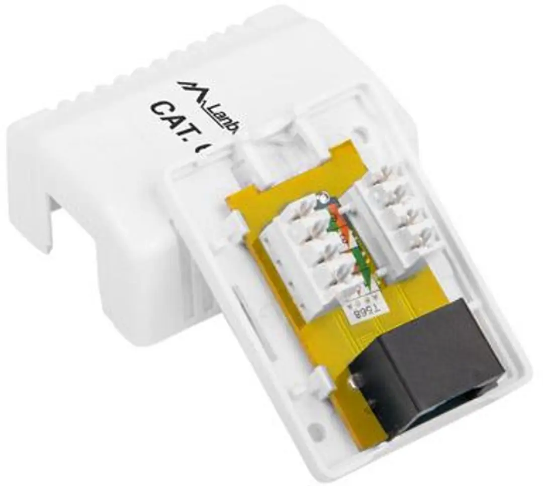 Lanberg OU6-0001-W Opbouwdoos RJ45 Cat.6 UTP - afbeelding 3 van 4