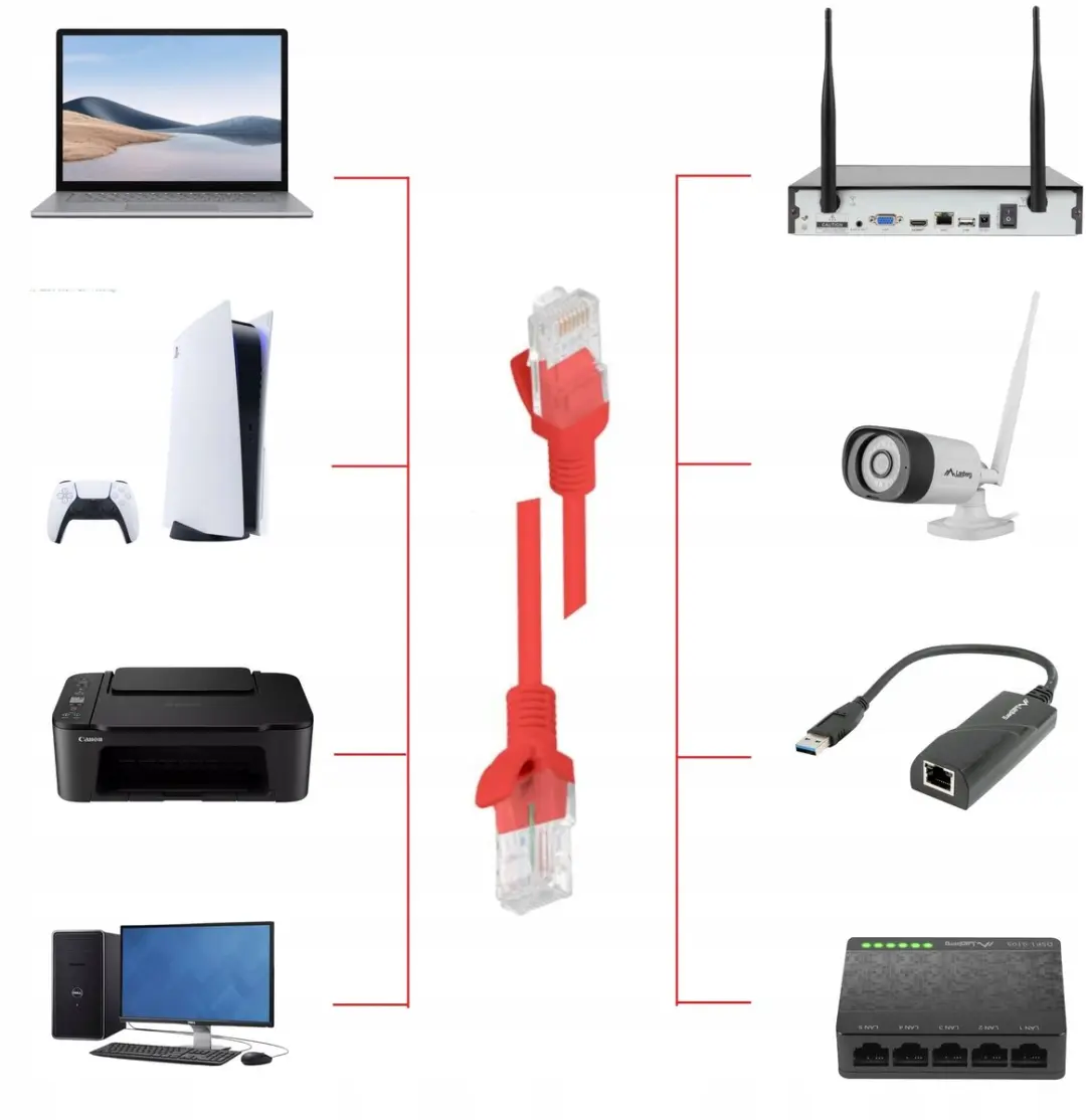 Lanberg Patchcord UTP-Kabel PCU5-10CC-0025-R - 25m - Rood - afbeelding 2 van 6