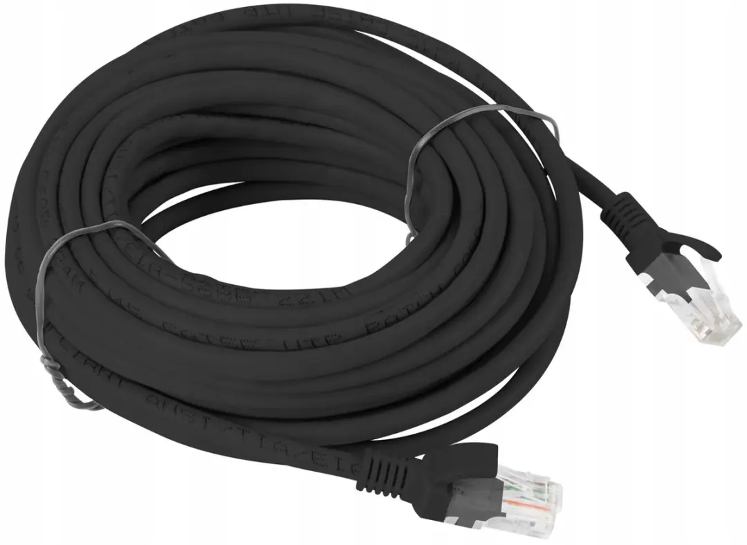 Lanberg UTP Patchcord 10m - Zwart - afbeelding 2 van 5