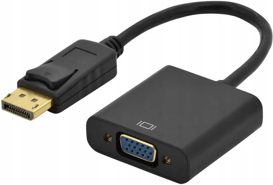 Lanberg DisplayPort 1.1 naar VGA Adapter 20cm - Zwart - afbeelding 4 van 6