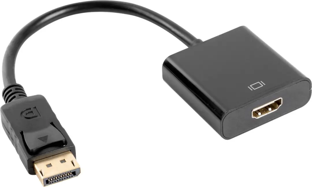 Lanberg Mini DisplayPort naar HDMI Kabel 10cm - Transparant - afbeelding 3 van 4