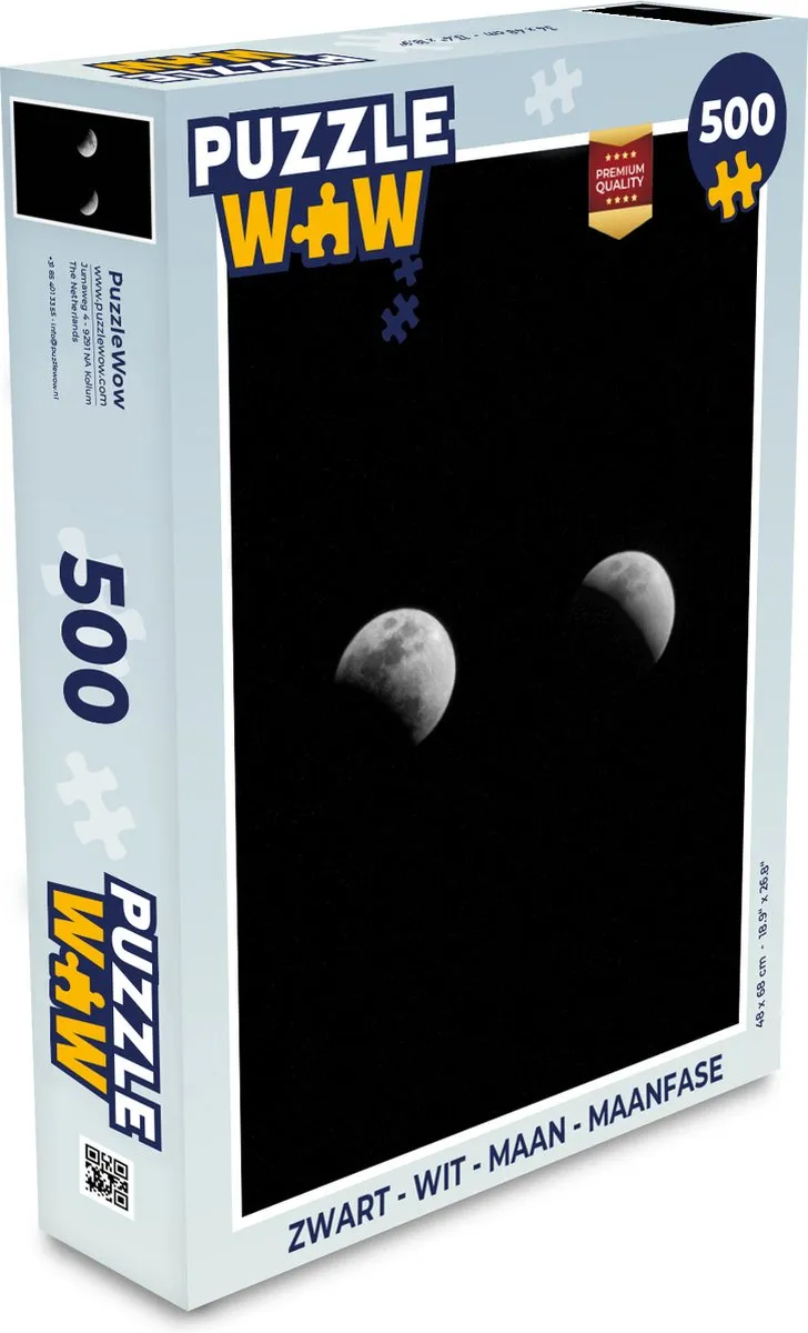 PuzzleWow Maanfase Legpuzzel 500 Stuks - Multicolor