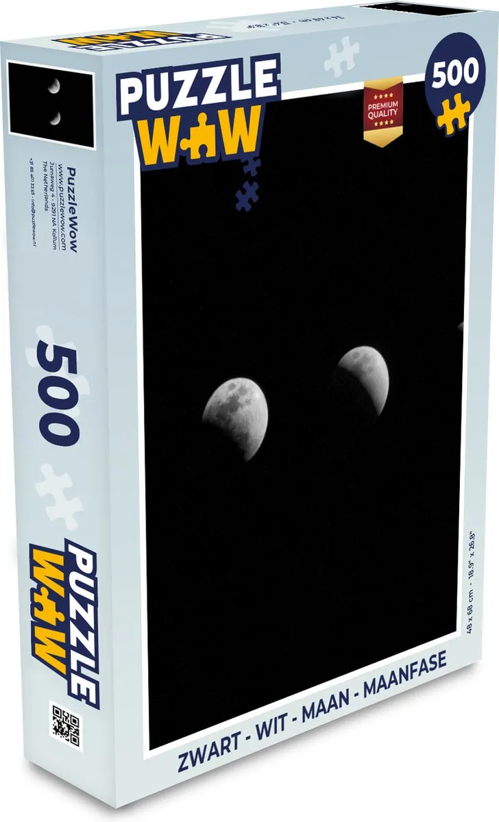 PuzzleWow Maanfase Legpuzzel 500 Stuks - Multicolor