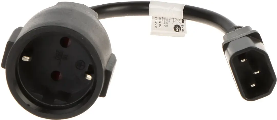 Lanberg IEC 320 C14 naar Schuko Stroomkabelverlenging 0,2m - Transparant - afbeelding 2 van 6