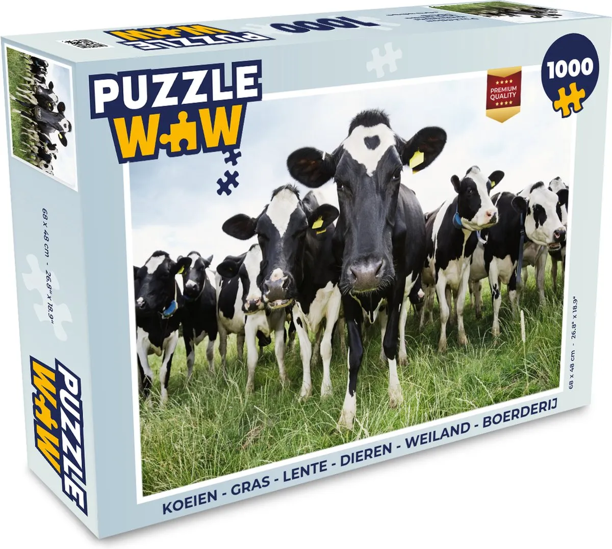 PuzzleWow Koeien in het Gras Legpuzzel 1000 Stuks
