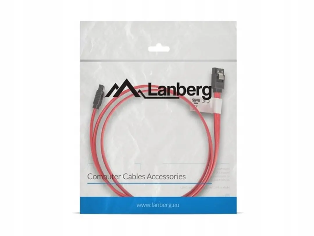 Lanberg SATA-Datakabeltape 0,5m - Rood