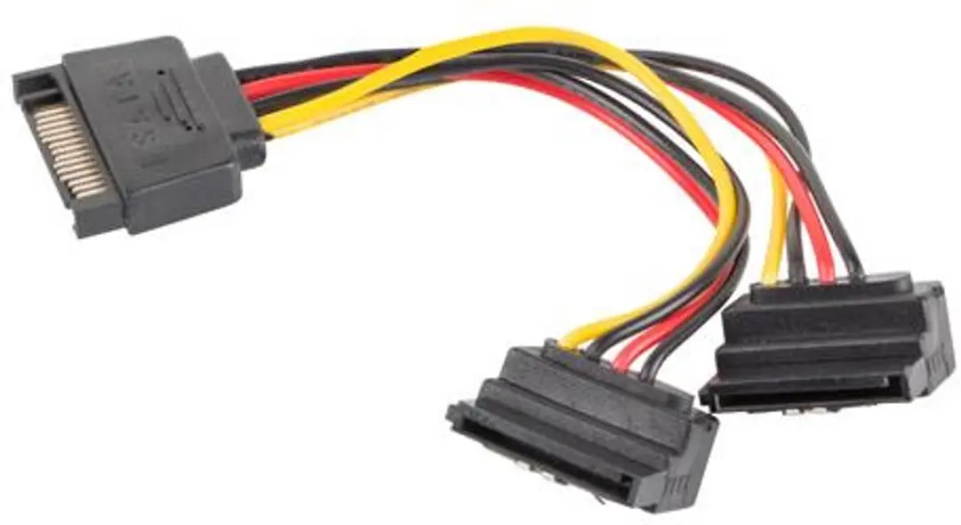 Lanberg SATA Voedingskabel 15cm - Transparant - afbeelding 3 van 3