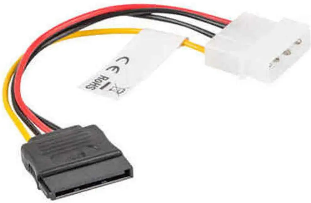 Lanberg Molex naar SATA Voedingskabel 15cm - afbeelding 2 van 2