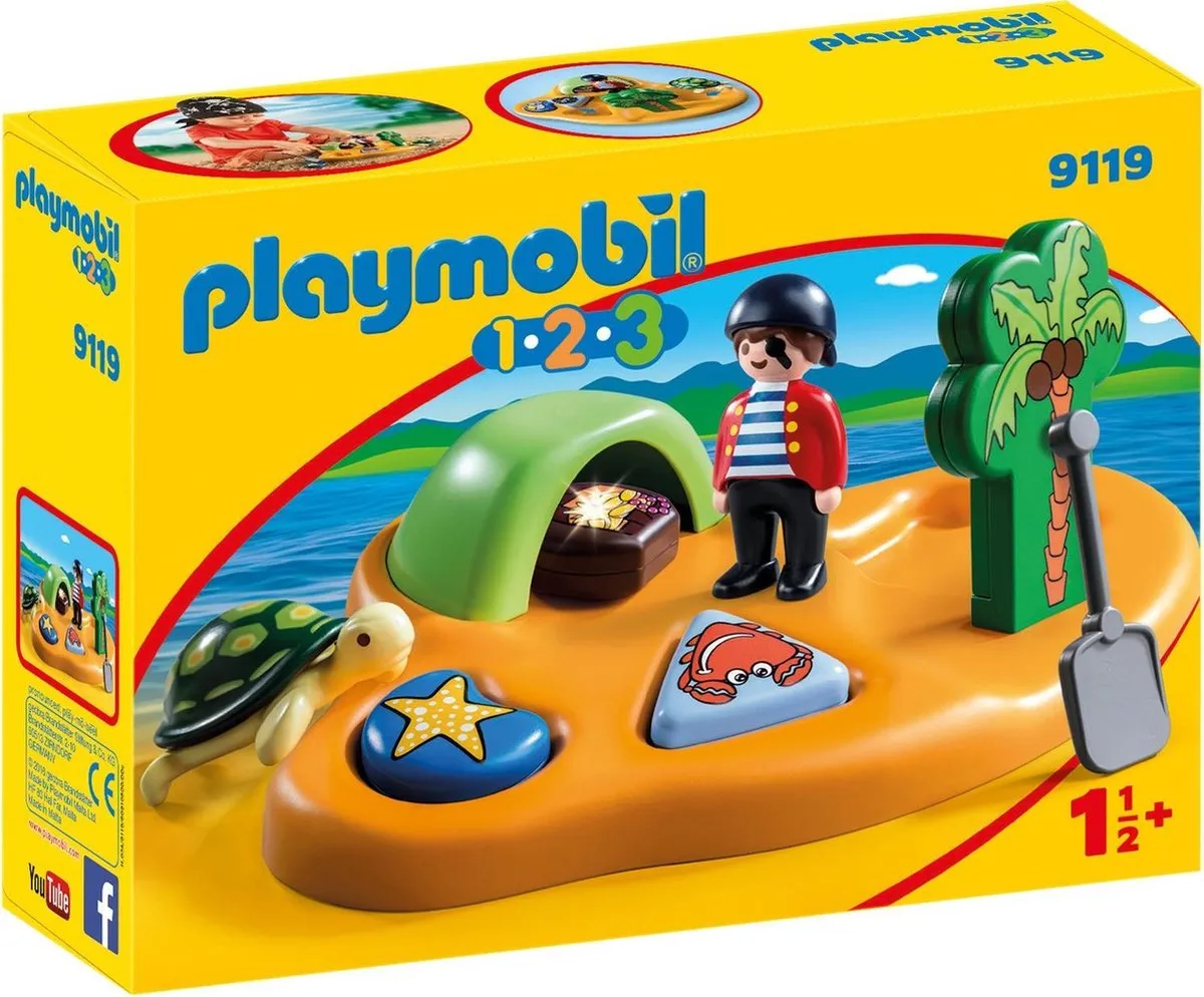 Playmobil 1.2.3 Pirateneiland 9119