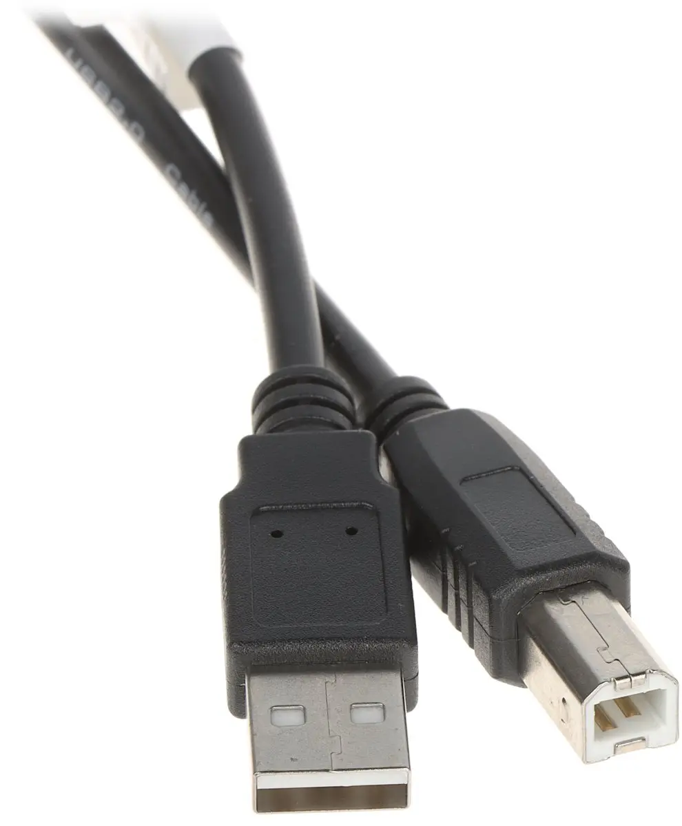 Lanberg USB A naar USB B Printerkabel 1,8m - Zwart - afbeelding 2 van 6