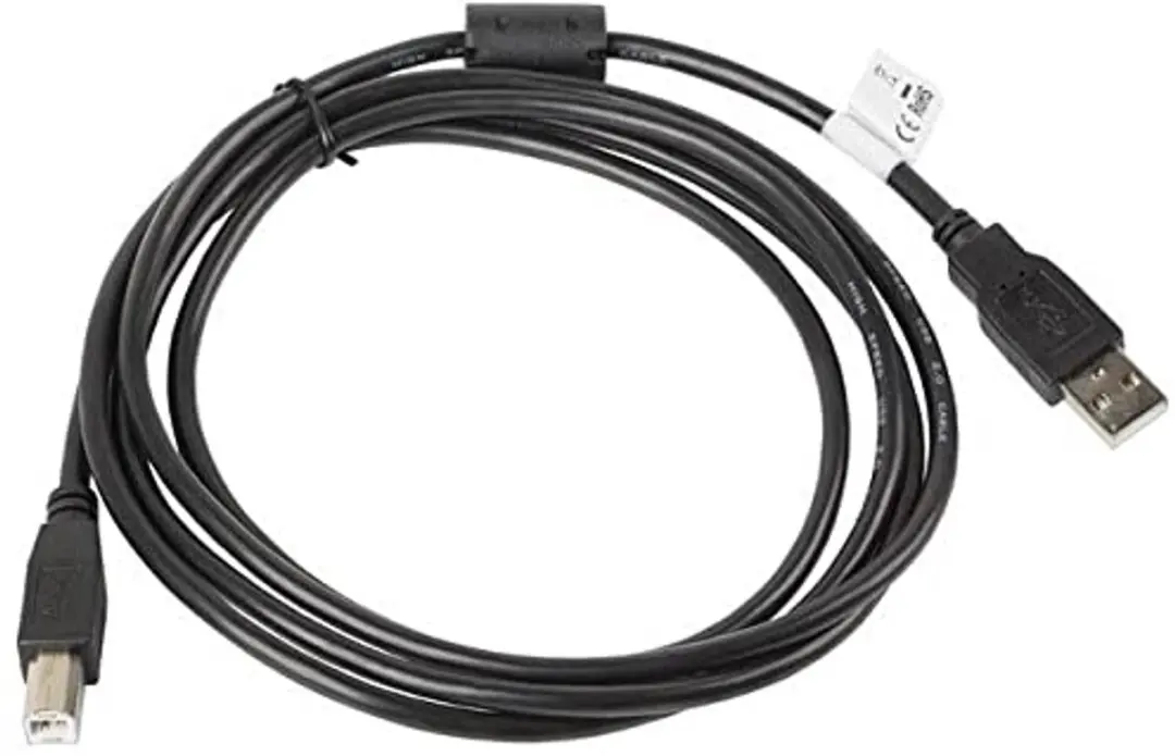 Lanberg USB 2.0 Kabel AM-BM 1,8m - Ferrietkern - Zwart - afbeelding 6 van 6