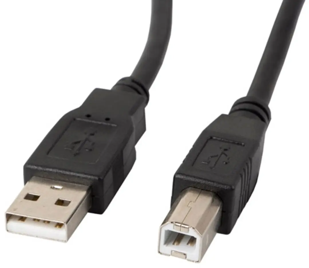 Lanberg USB 2.0 Kabel AM-BM 1,8m - Ferrietkern - Zwart - afbeelding 5 van 6