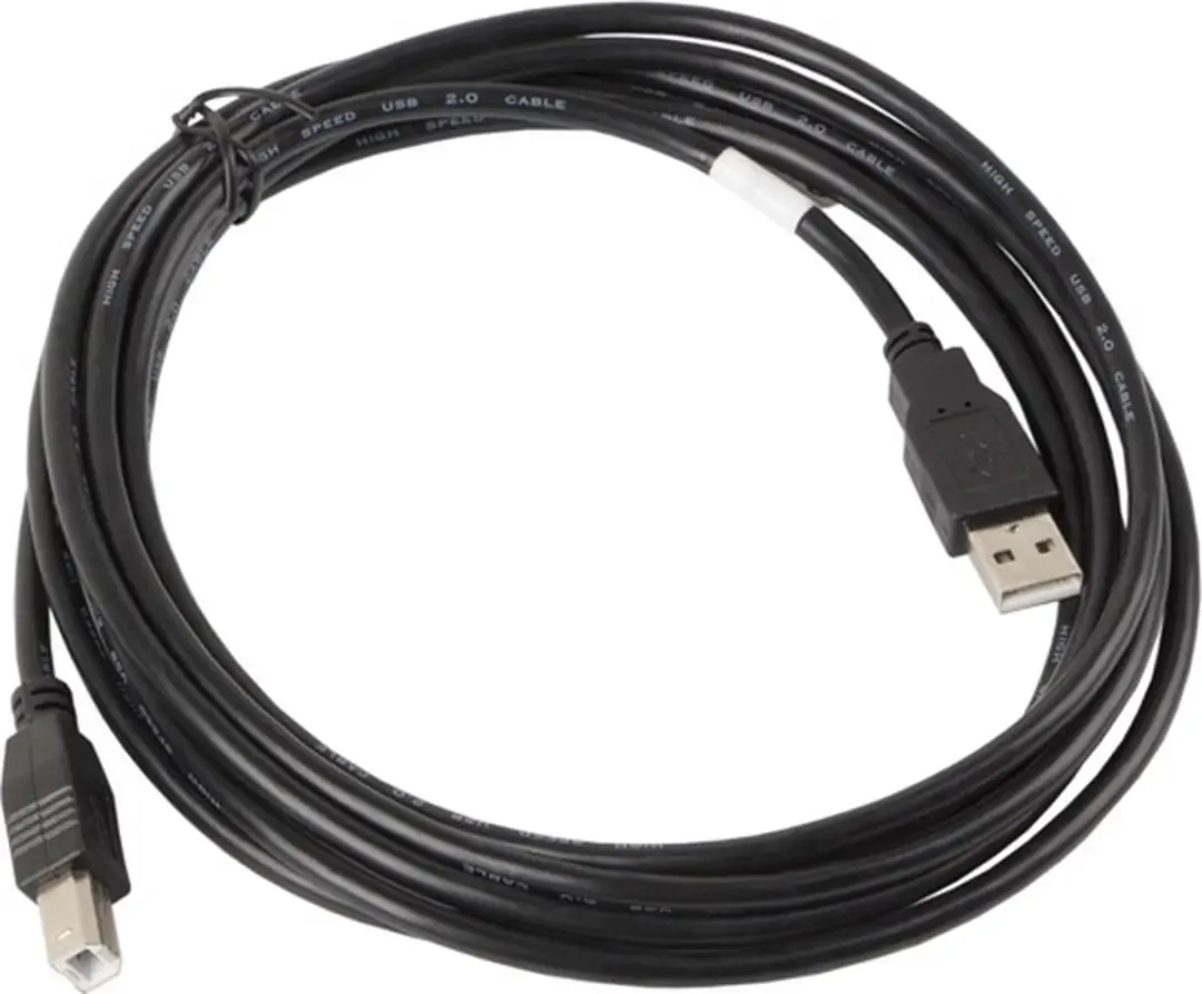 Lanberg USB 2.0 Kabel AM-BM 1,8m - Ferrietkern - Zwart - afbeelding 4 van 6
