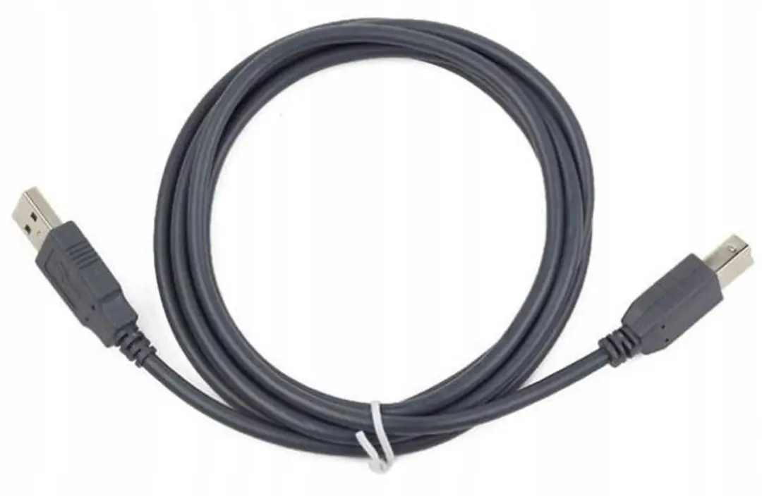 Lanberg USB 2.0 Kabel AM-BM 1,8m - Ferrietkern - Zwart - afbeelding 2 van 6