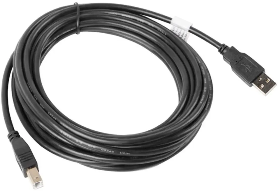 Lanberg USB A naar USB B Printerkabel 5m - Zwart - afbeelding 6 van 6