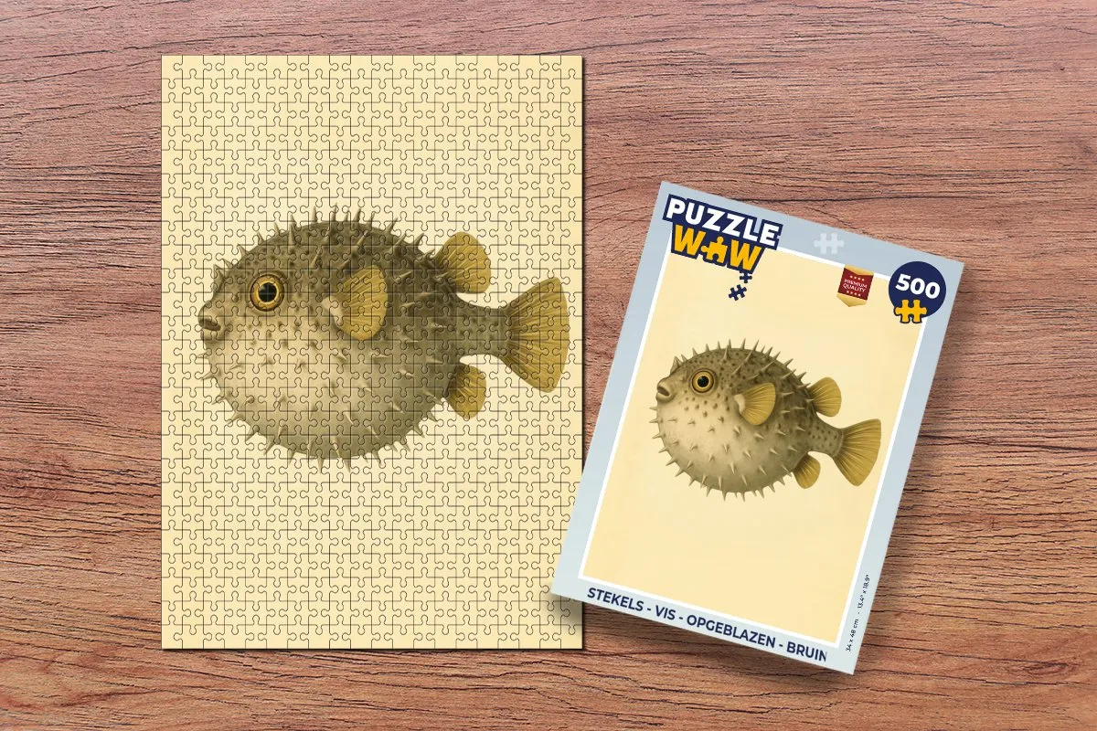 PuzzleWow Stekels Vis Legpuzzel 500 Stuks - Bruin