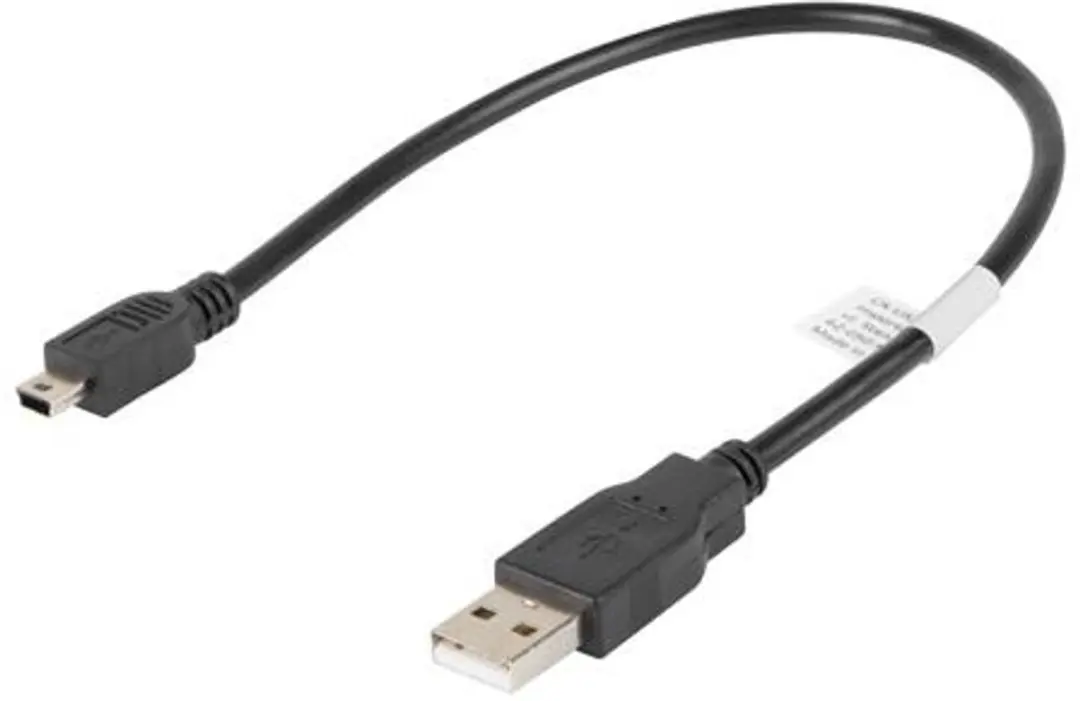 Lanberg USB 2.0 Mini-Kabel A-B 5P 0,3m - Zwart - afbeelding 3 van 3