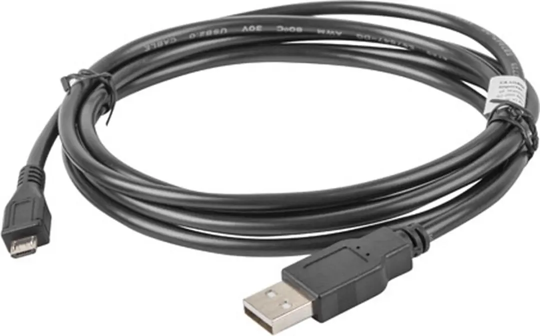 Lanberg USB-Kabel Micro USB 2.0 AM-MBM5P 1,8m - Transparant - afbeelding 3 van 4
