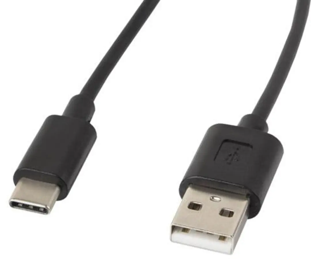 Lanberg Usb 2.0 Type-C M Am Kabel Voor Laptop En Telefoon 1,8M Snel Opladen