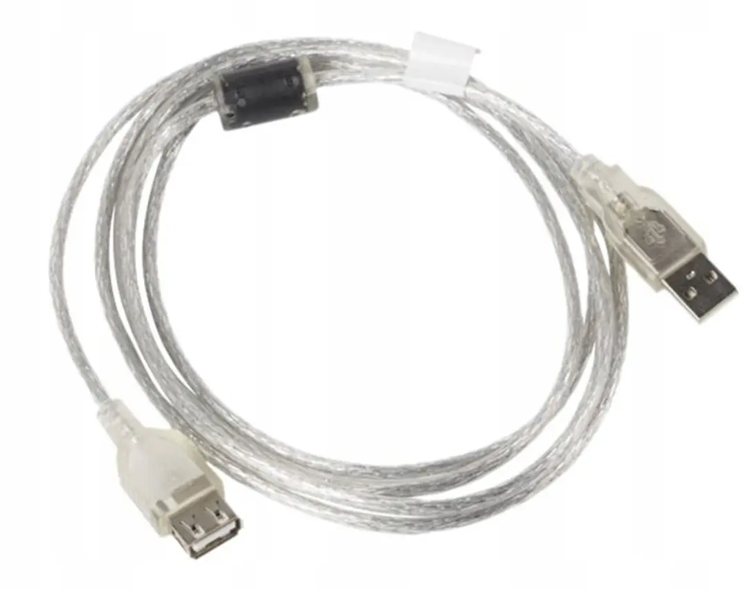 Lanberg USB 2.0 Verlengkabel 1,8m - Transparant - afbeelding 2 van 4