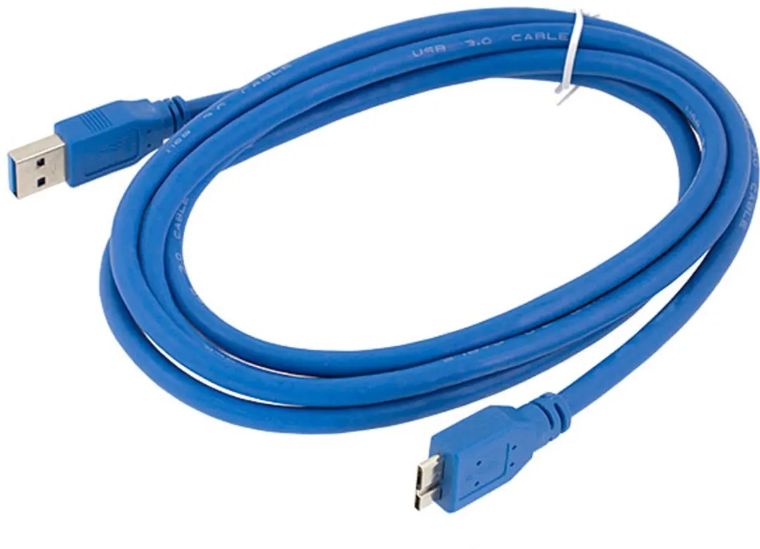 Lanberg USB 3.0 Micro-B Kabel 5m - Blauw - afbeelding 2 van 4