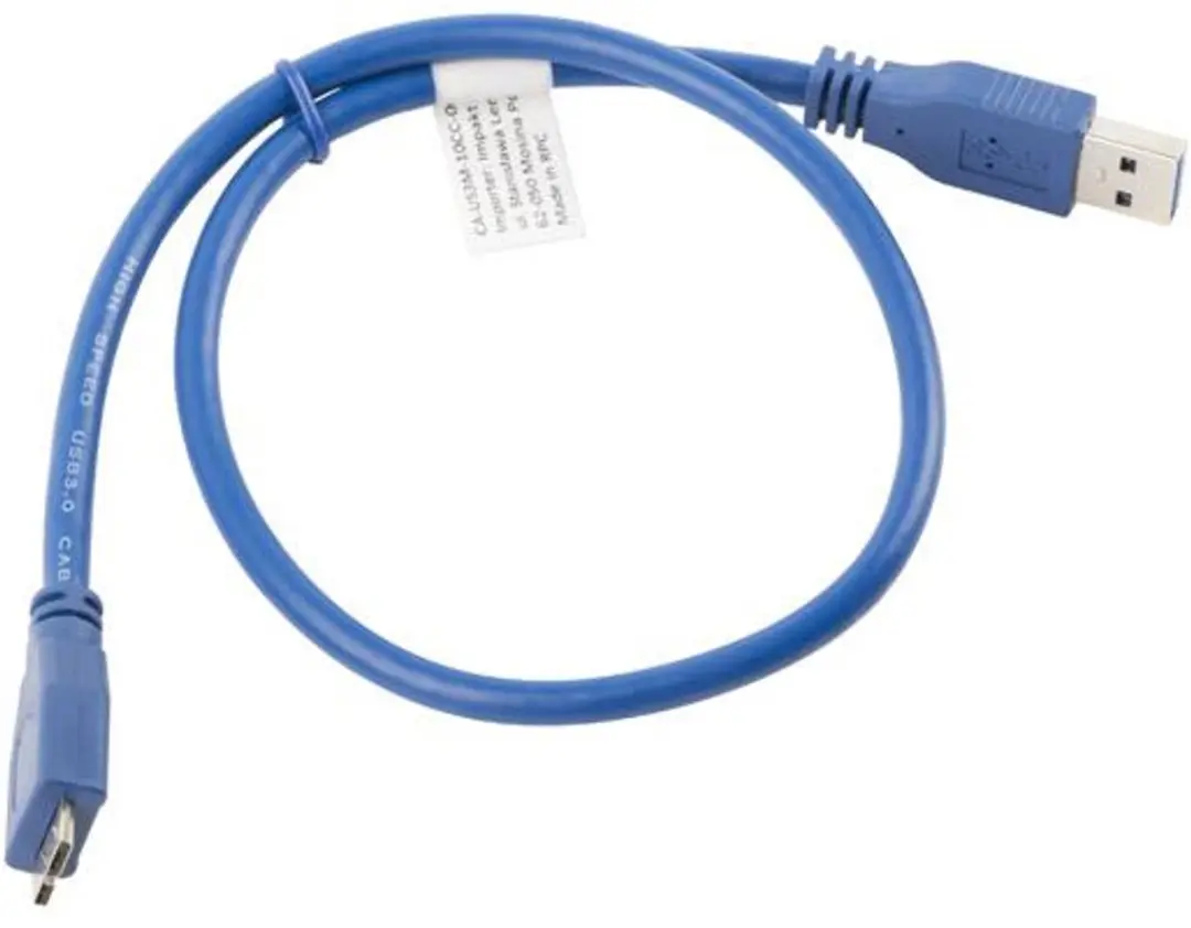 Lanberg USB 3.0 Micro-B Kabel 5m - Blauw - afbeelding 4 van 4
