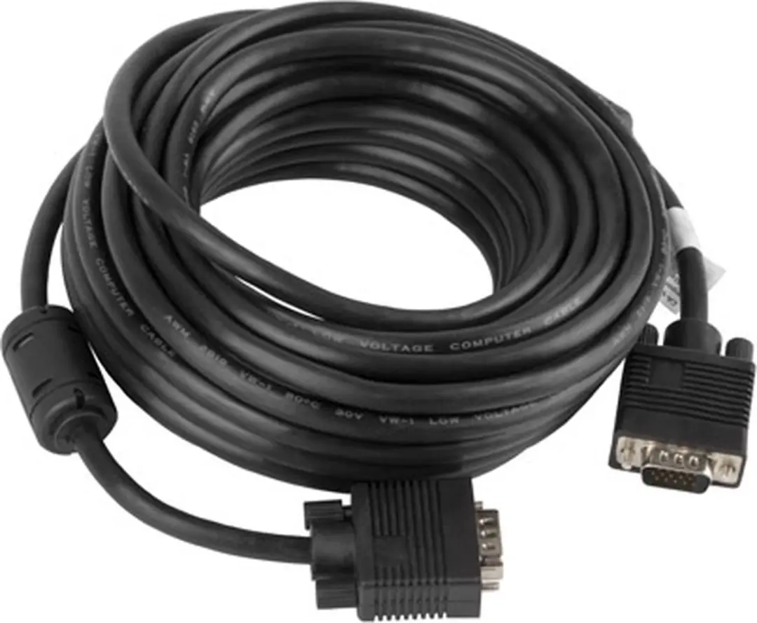 Lanberg VGA Kabel CA-VGAC-10CC-0100-B 10m - Zwart