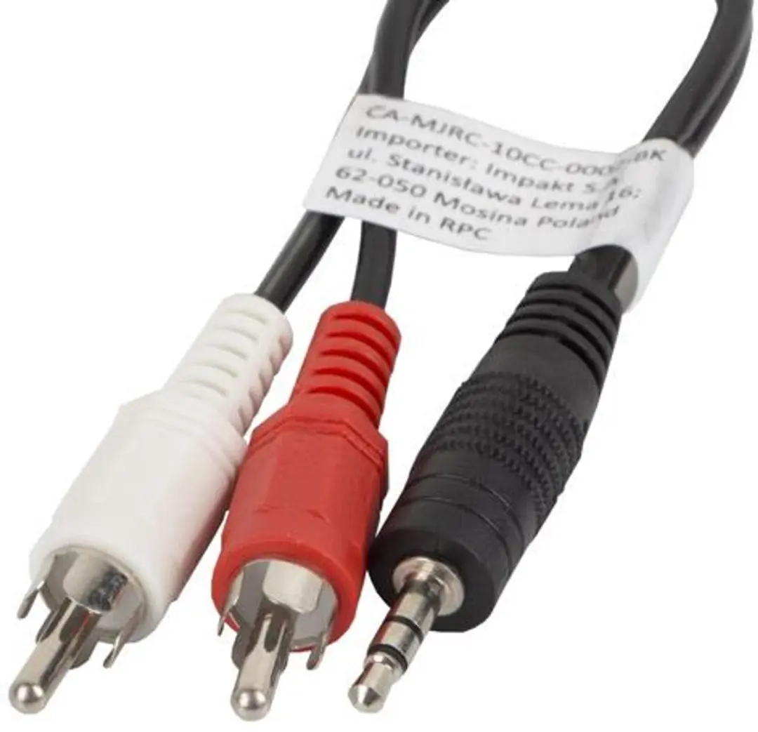 Lanberg Audio Kabel Stereo Minijack 2x Chinch 1,5M - Transparant