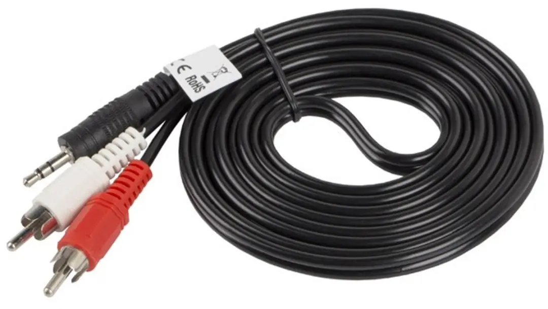 Lanberg Audiokabel 3.5mm MiniJack naar 2x Chinch CA-MJRC-10CC-0020 - 2m