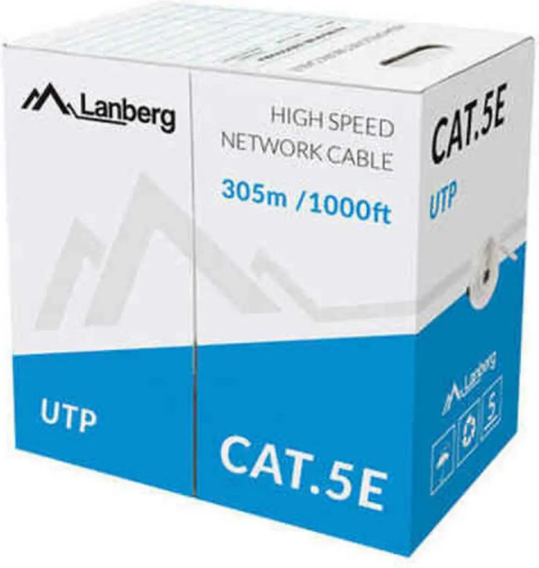 UTP Category 5e Rigid Network Cable Lanberg LCU5-11CC-0305-S Coil 305 m Grey