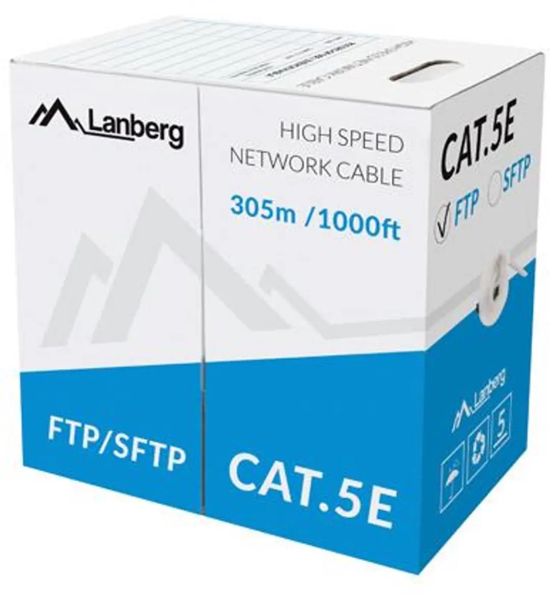 Lanberg FTP-Netwerkkabel 100Mb/s 305m CCA - Grijs - afbeelding 4 van 4
