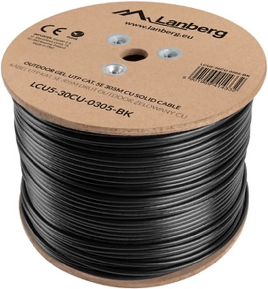 Lanberg LCU5-30CU-0305-BK Netwerkkabel 305m CAT5E UTP - Zwart - afbeelding 3 van 4