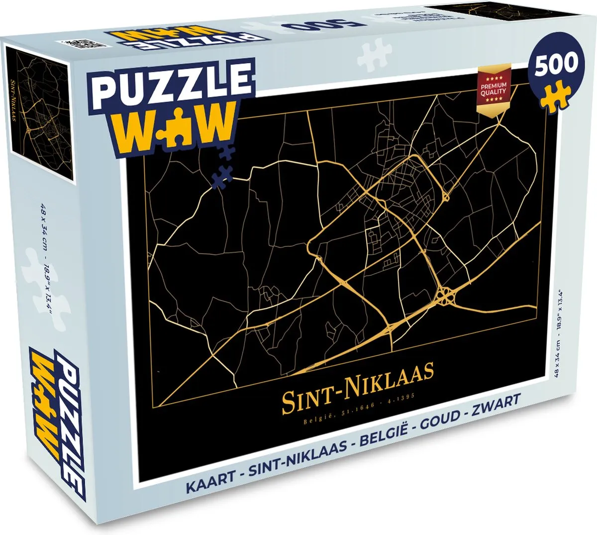 PuzzleWow Legpuzzel Sint-Niklaas België 500 Stuks
