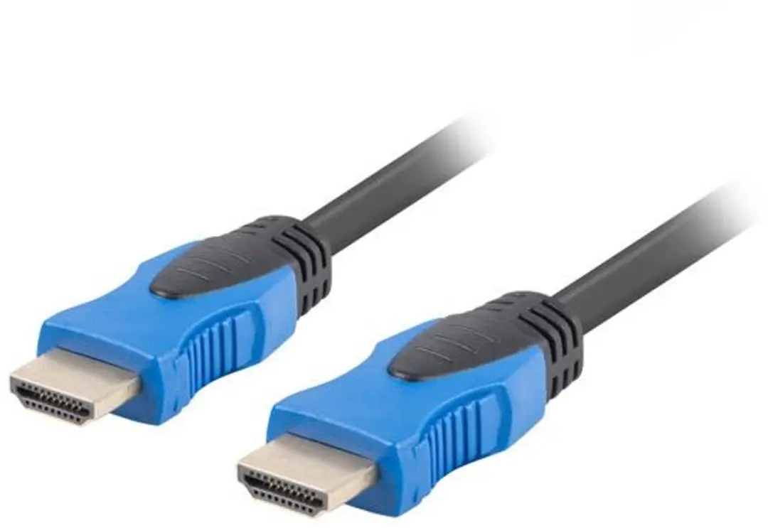 Lanberg HDMI 2.0 Videokabel 4K 50cm - Zwart-Blauw - afbeelding 4 van 5