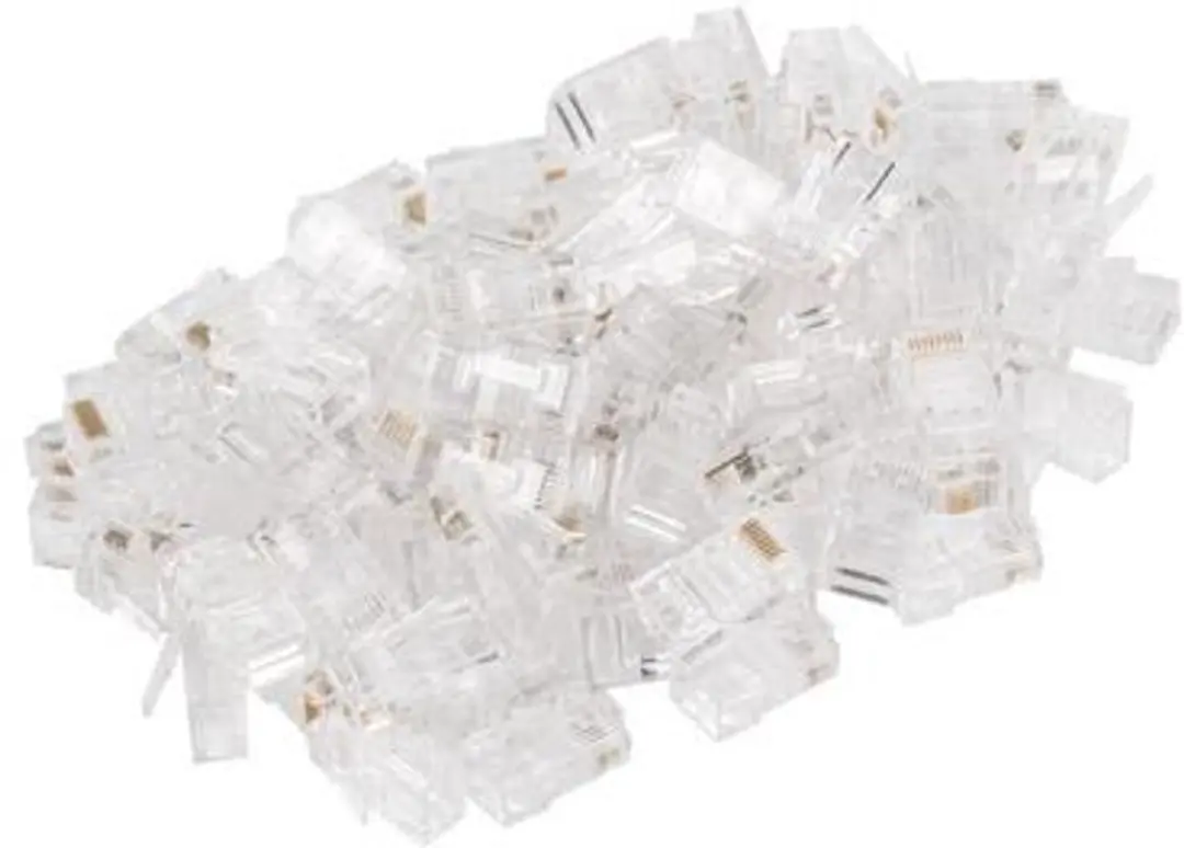 Lanberg 8P8C CAT6 Connector PLU-5000 - Transparant/Rood - afbeelding 6 van 6